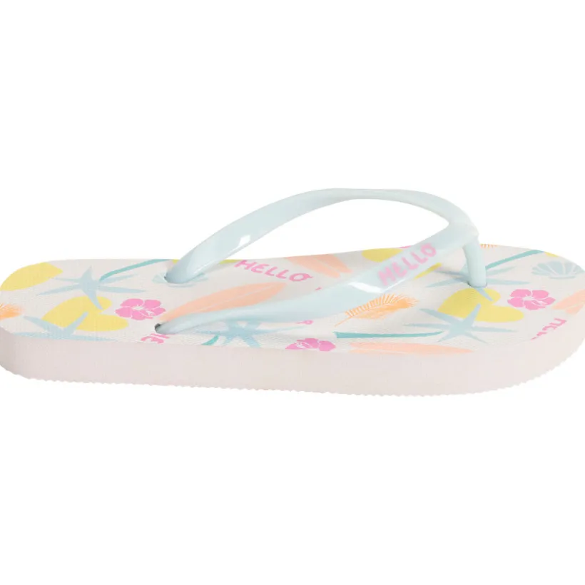 Tongs imprimé été et bride printée pour fille avec lanière selon l'âge