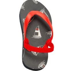 Tongs imprimé voiliers pour garçon avec lanière selon l'âge