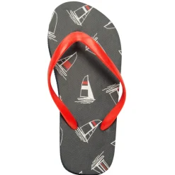 Tongs imprimé voiliers pour garçon avec lanière selon l'âge