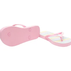 Tongs à rayures multicolores pour fille avec lanière selon l'âge