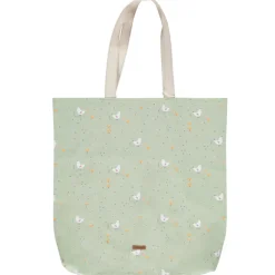 Tote bag en coton recyclé imprimé poules La Vie à la Ferme