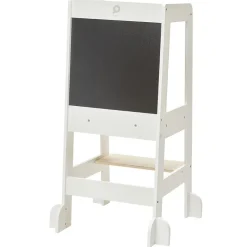 Tour d'apprentissage Premissori avec tableau noir en bois blanc