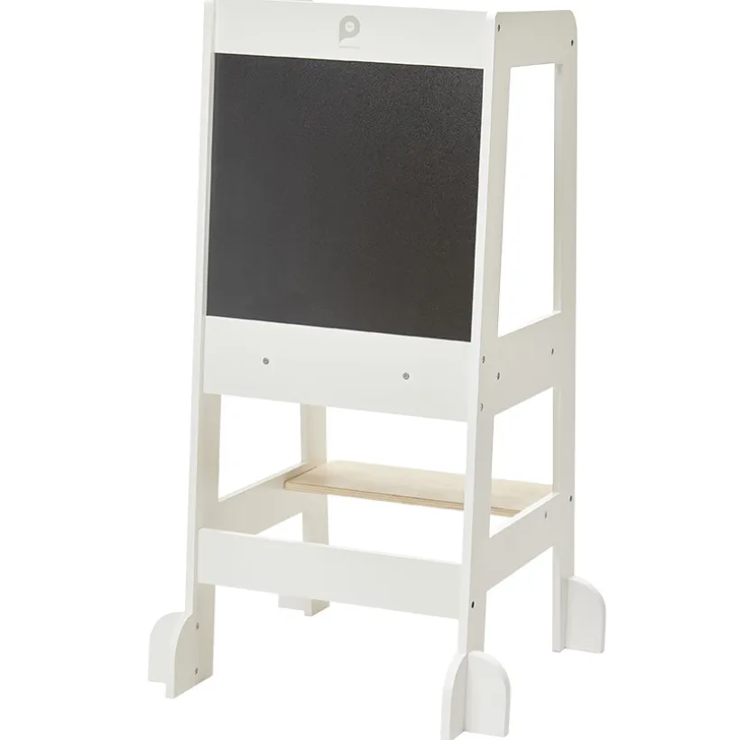 Tour d'apprentissage Premissori avec tableau noir en bois blanc