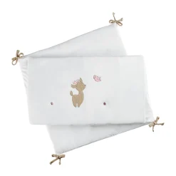 Tour de lit - Fanfan - velours - Blanc - 180 cm