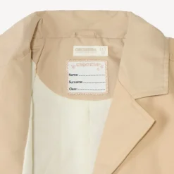 Trench court uni en toile pour fille