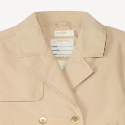Trench court uni en toile pour fille