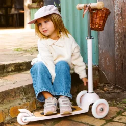 Trottinette 3 roues vintage - Rose