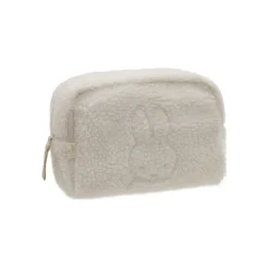 Trousse de toilette en sherpa bouclettes Teddy Miffy oatmeal