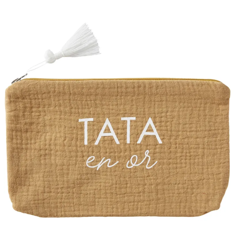 Trousse de toilette Tata en or Noisette