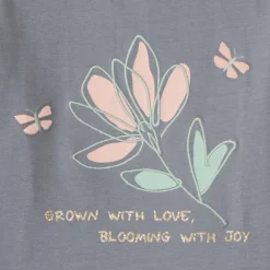 T-shirt bébé manches longues volantées et print fleuri