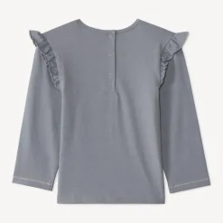 T-shirt bébé manches longues volantées et print fleuri