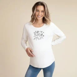 T-shirt d'allaitement en jersey print fantaisie