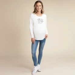 T-shirt d'allaitement en jersey print fantaisie