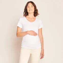 T-shirt de grossesse manches courtes uni