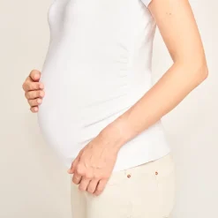 T-shirt de grossesse manches courtes uni