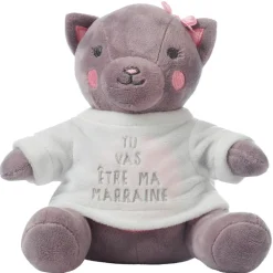 T-shirt d'habillage nounours "Tu vas être marraine"