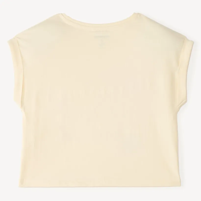 T-shirt fille manches courtes print fantaisie et fleuri