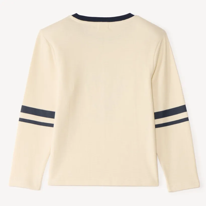 T-shirt garçon manches longues broderie fantaisie