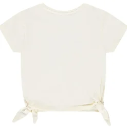 T-shirt manches courtes avec broderie toucan et nouettes pour fille