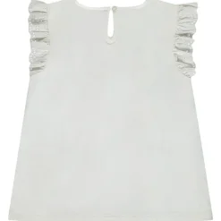 T-shirt manches courtes avec broderie anglaise pour fille