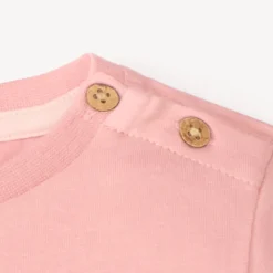 T-shirt manches courtes avec broderie cœur pour bébé fille
