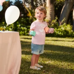 T-shirt manches courtes avec print fantaisie pour bébé fille