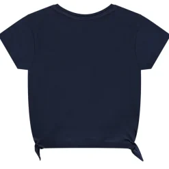 T-shirt manches courtes avec toucan en cording et nouettes pour fille