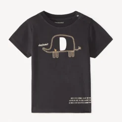 T-shirt manches courtes broderie éléphant pour bébé garçon