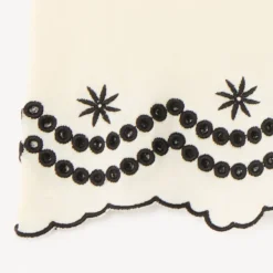 T-shirt manches courtes broderie fleurs pour fille