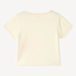 T-shirt manches courtes broderie palmier et fleurs pour fille