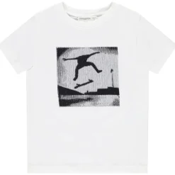T-shirt manches courtes à broderie réaliste pour garçon