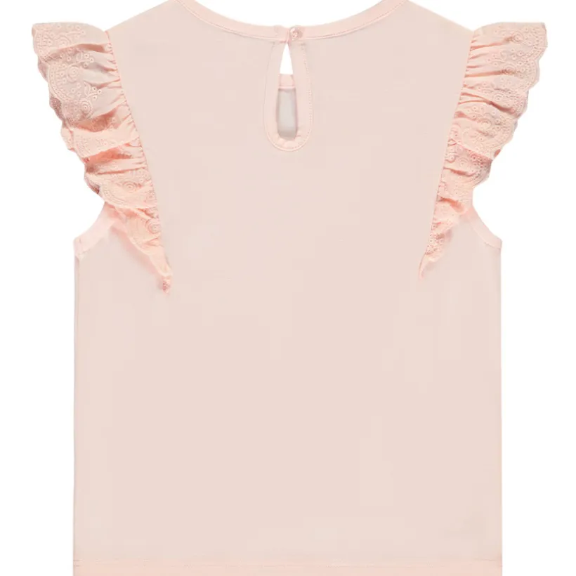 T-shirt manches courtes brodées à print pailleté pour bébé fille