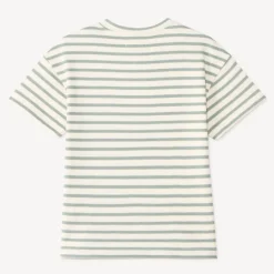 T-shirt manches courtes col tunisien à rayures pour garçon