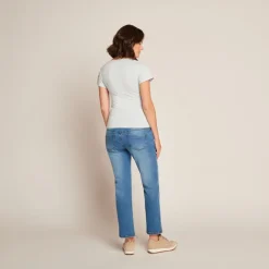 T-shirt manches courtes de grossesse et d'allaitement uni