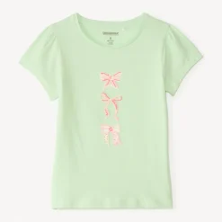 T-shirt manches courtes design fantaisie en perles pour fille