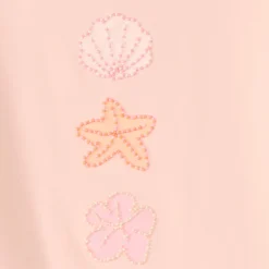 T-shirt manches courtes design fantaisie en perles pour fille