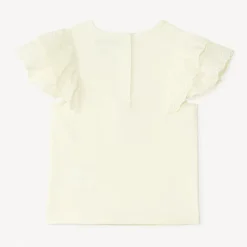 T-shirt manches courtes en broderie anglaise motif papillon pour bébé fille