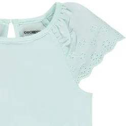 T-shirt manches courtes en broderie anglaise pour bébé fille