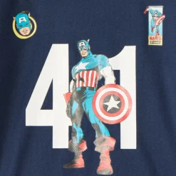 T-shirt manches courtes fantaisie Captain America Marvel pour garçon