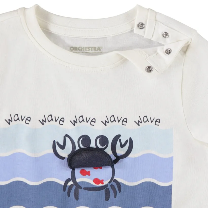 T-shirt manches courtes à flap 3D ludique pour bébé garçon