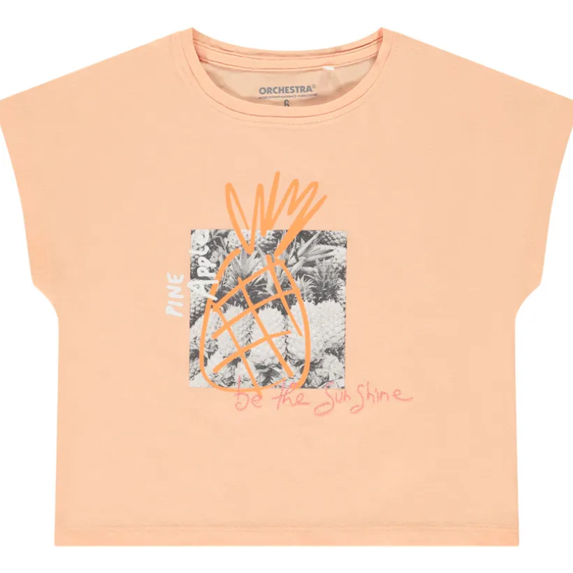 T-shirt manches courtes forme boîte photoprinté pour fille