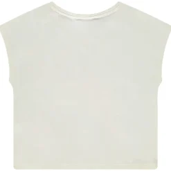 T-shirt manches courtes forme boîte avec licorne pour fille