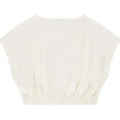 T-shirt manches courtes forme boîte à sequins fantaisies pour fille