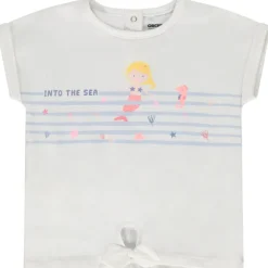 T-shirt manches courtes forme boîte en jersey avec print pour bébé fille