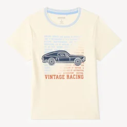 T-shirt manches courtes garçon voiture vintage brodée
