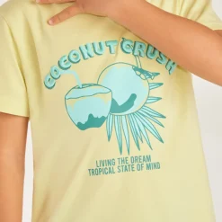 T-shirt manches courtes imprimé noix de coco pour garçon