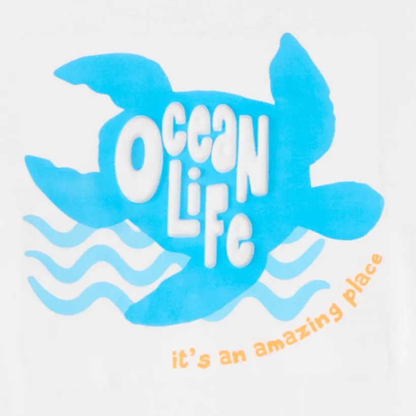 T-shirt manches courtes motifs fantaisie embossés pour bébé garçon