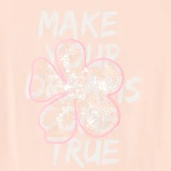 T-shirt manches courtes motifs à sequins fantaisie pour fille