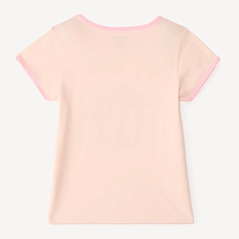 T-shirt manches courtes motifs à sequins fantaisie pour fille