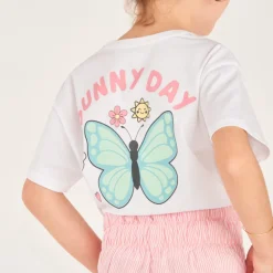 T-shirt manches courtes 1/2 oversize Bilie Boo pour fille